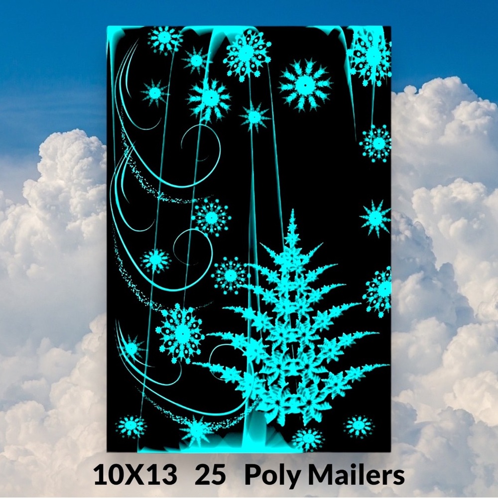 ( Quantity 25 10x13 ) Emerald Silhouette Poly Mailers Bag Shipping Envelopes